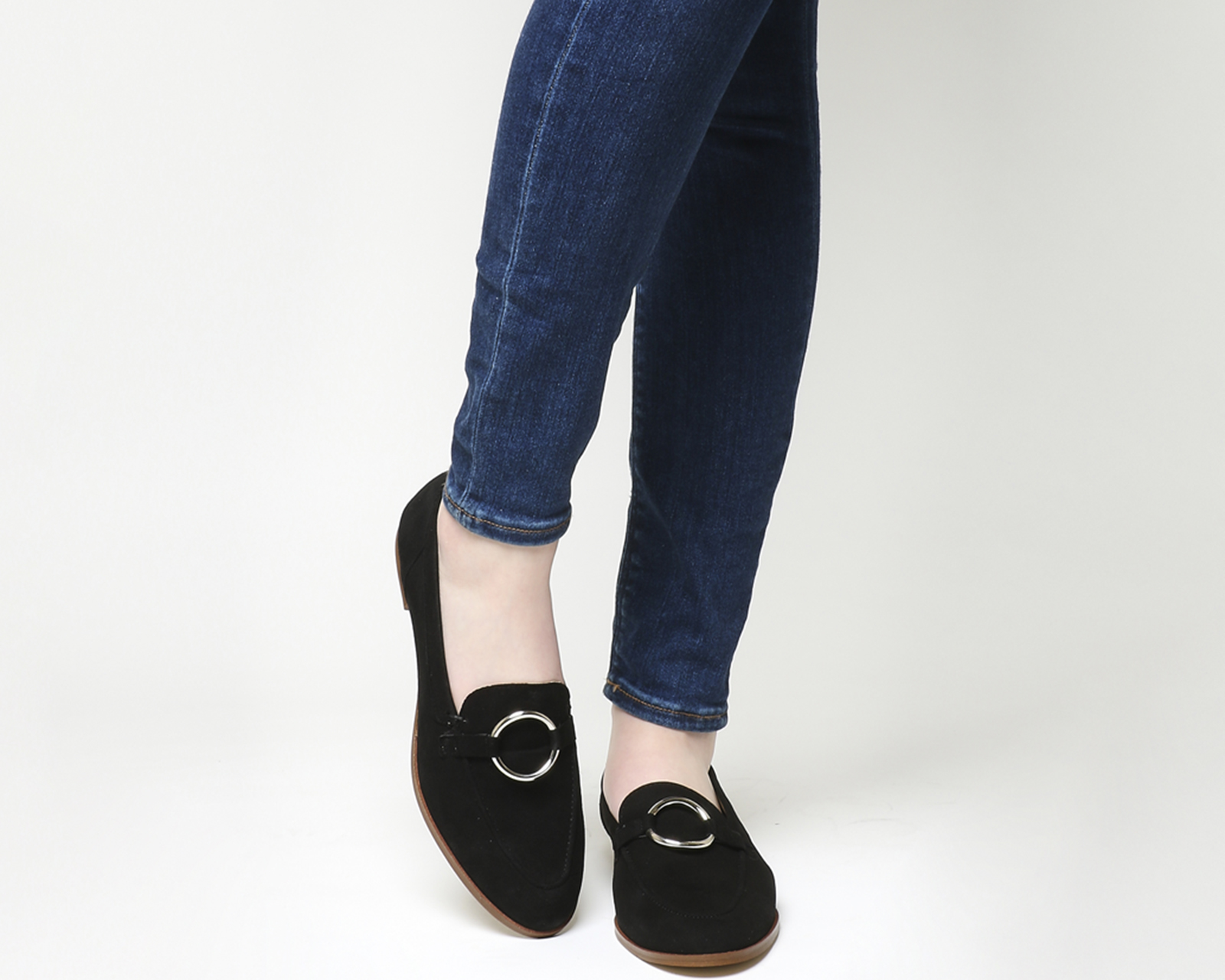OFFICEFlavia Ring Detail LoafersBlack Suede