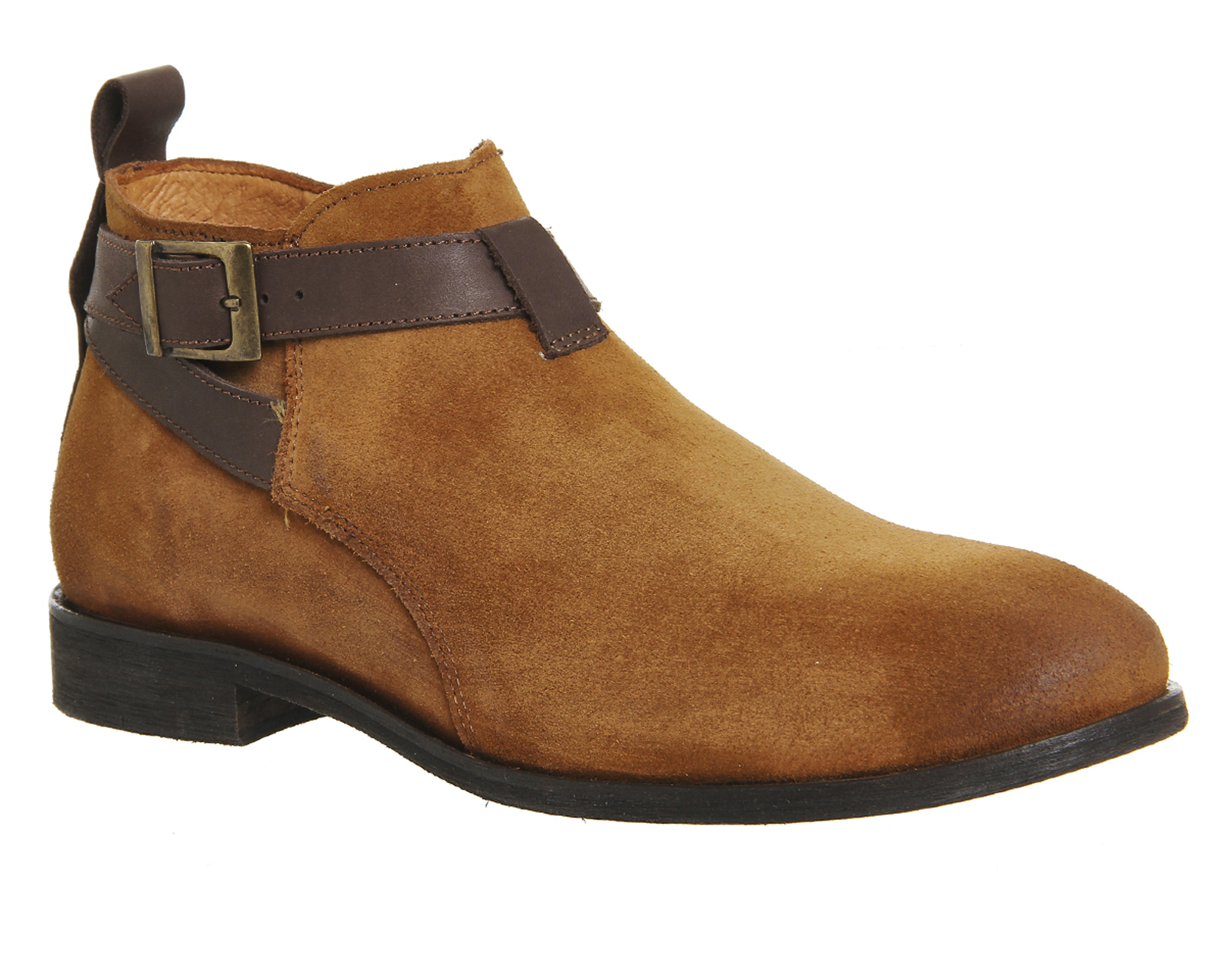 Ask the MissusCotton Strap Low BootBrown Suede Chocolate Leather