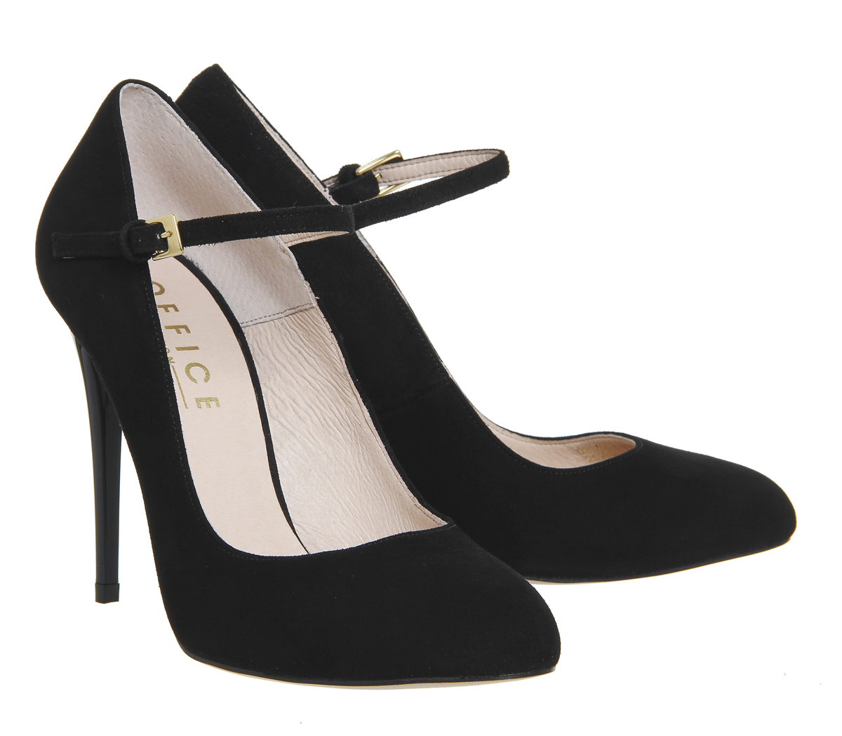 Office Neapolitan Mary Jane Courts Nude Suede - High Heels
