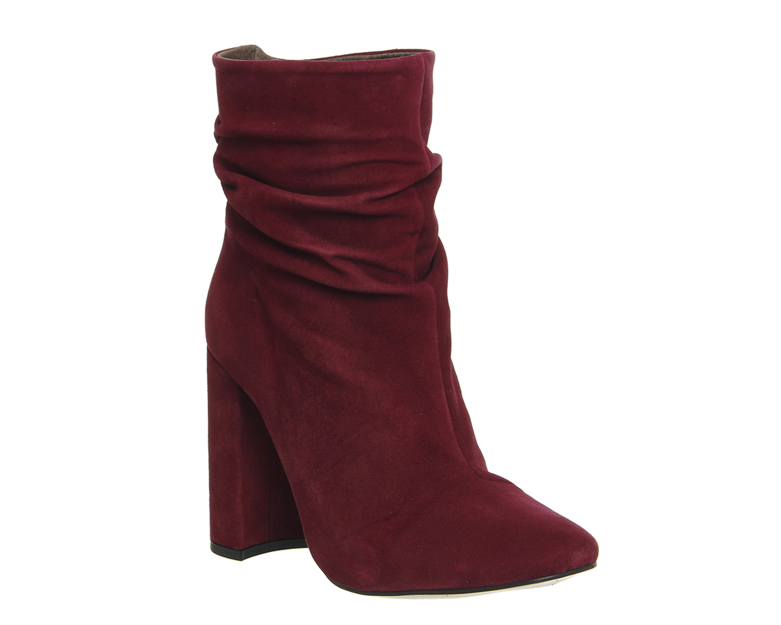 OFFICEInfamous Slouch BootsBurgundy Suede