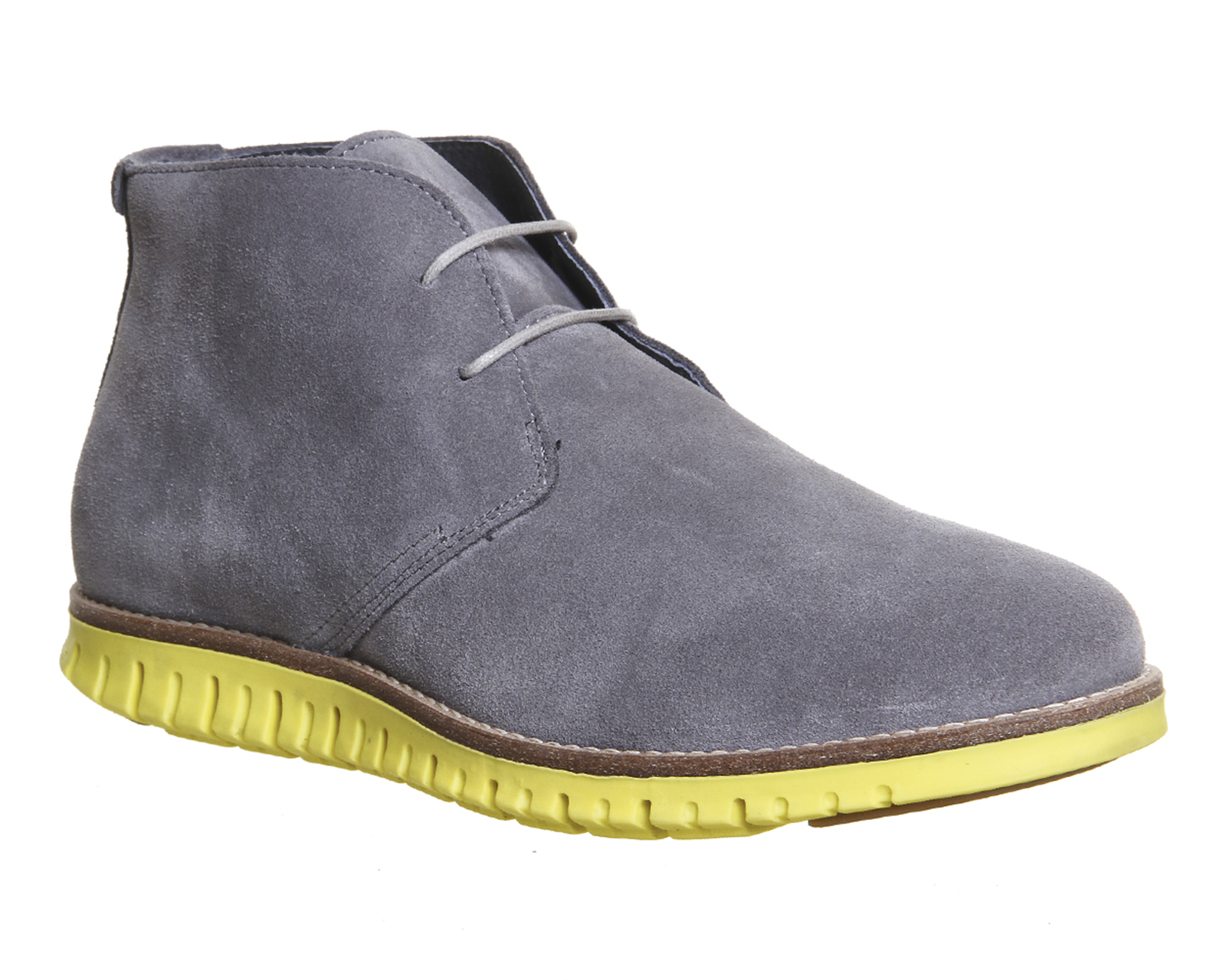 Ask the MissusData Chukka BootsGrey Suede Yellow Sole