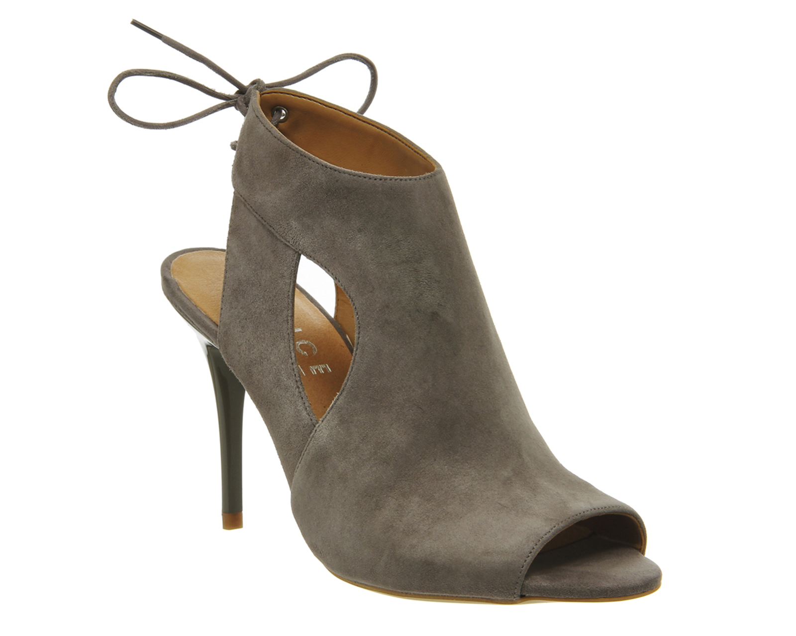 OFFICEQuiver Cut Out Shoe BootsGrey Suede