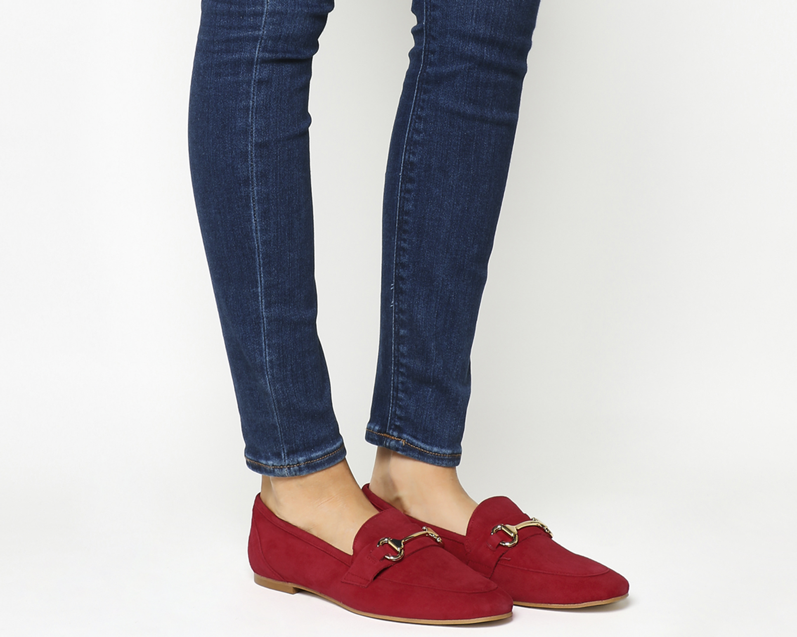 OFFICEDestiny Trim LoafersRed Suede